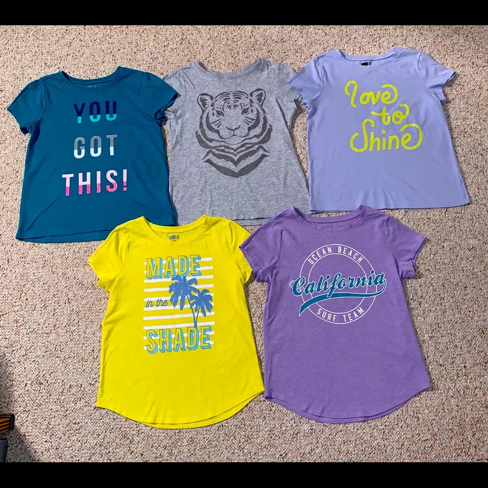 Bundle of 5 girls Crazy 8 shirts size 10-12